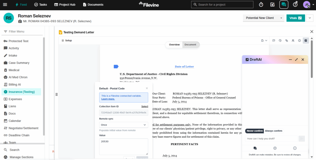 Filevine의 새로운 DraftAI가 글쓰기 작업 시간을 단축하는 방법