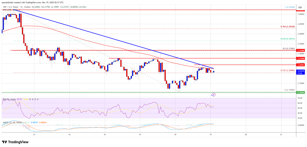 혼합 신호를 보여주는 모멘텀으로 XRP 가격 전쟁 돌파 저항