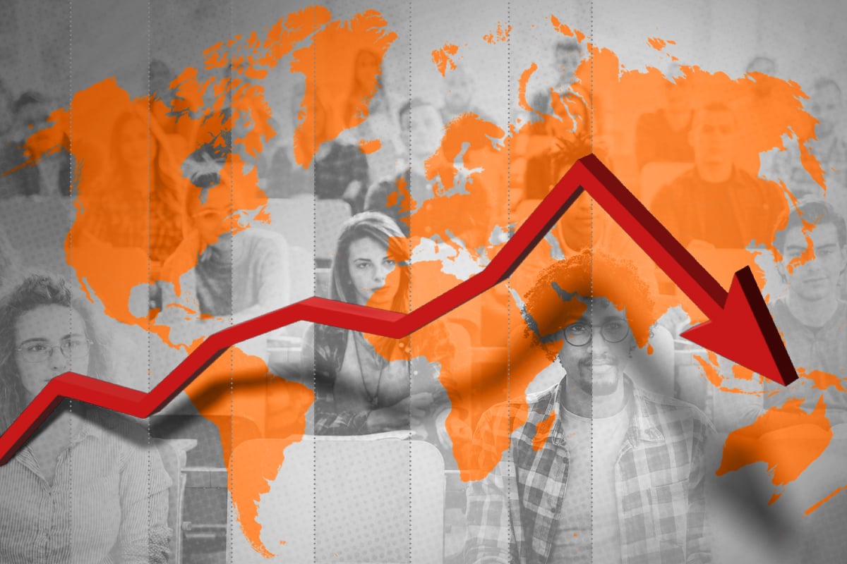 국제 대학원생 등록 감소